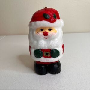 Vintage Santa Wax Candle Home Decor Christmas Winter Holiday Nostalgic 6 Inch
